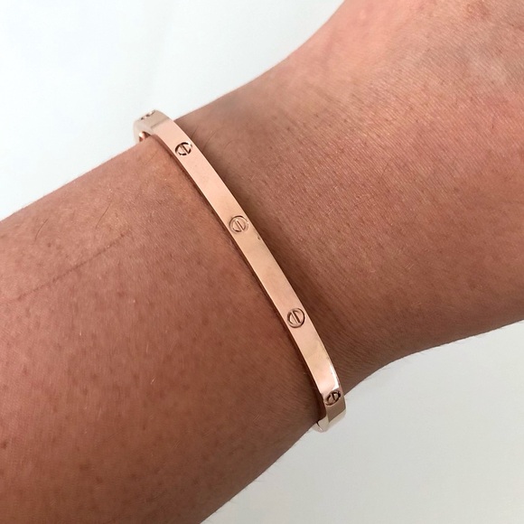 Rose Gold Screw Bracelet Small Model - Picture 1 of 10